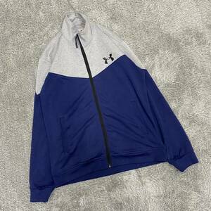 UNDERARMOUR アンダーアーマー ジップジャケット スポーツウェア サイズ3XL ネイビー 紺色 メンズ トップス 最落なし （L16）