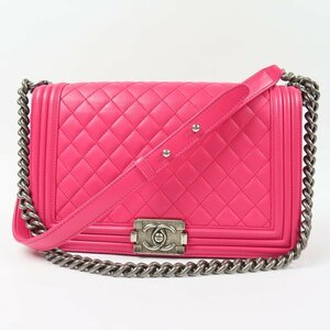 69333★1円スタート★CHANEL シャネル 美品 ボーイシャネル マトラッセ チェーンショルダーバッグ ココマーク ショルダーバッグ ラムスキン