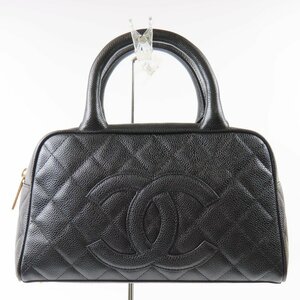 69507★1円スタート★CHANEL シャネル 極美品 マトラッセ ミニボストンバッグ デカココマーク ハンドバッグ キャビアスキン