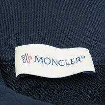 69607★1円スタート★MONCLER モンクレール 極美品 ジップパーカー フーディー ロゴ S パーカー コットン ネイビー_画像6