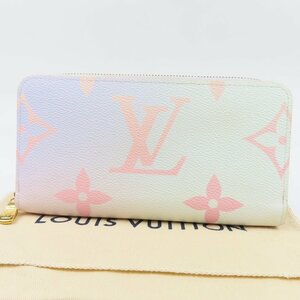 69625★1円スタート★LOUIS VUITTON ルイヴィトン 新品同様美品 ジッピー サンライズパステル モノグラムジャイアント ファスナー長財布