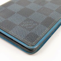 69177★1円スタート★LOUIS VUITTON ルイヴィトン オーガナイザー ドゥ ポッシュ 定期入れ パスケース ダミエコバルト カードケース_画像3