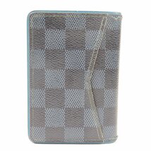 69177★1円スタート★LOUIS VUITTON ルイヴィトン オーガナイザー ドゥ ポッシュ 定期入れ パスケース ダミエコバルト カードケース_画像2