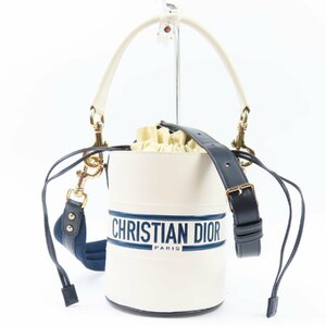 69271★1円スタート★Christian Dior クリスチャンディオール 外極美品 ヴァイヴ バケット 2WAY バケツ型 巾着バッグ ハンドバッグ