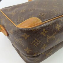 79161LOUIS VUITTON ルイヴィトン 中綺麗 ナイル 斜め掛けOK ヴィンテージ モノグラム ショルダーバッグ PVC/ヌメ革 ブラウン レディース_画像6