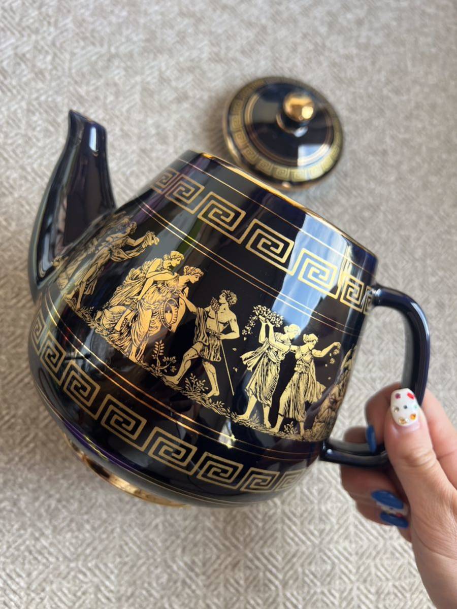 希腊茶壶黄金手工24K金, 西餐餐具, 茶具, 锅