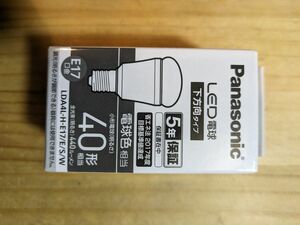 Panasonic　LED電球　電球色　口金E17 LDA4L-H-E17/Ｅ/S/W 40形相当　3個セット