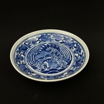 中国美術 茶道具 中国古玩 大清康熙年製 青花 飾皿 古染付 旧家蔵出 _画像2