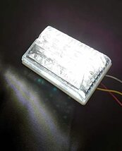 トラック 角型 白色 10個 マーカーランプ サイドマーカー LED 24V 四角型 ダウンライト デコトラ マーカーステー ホワイト_画像6