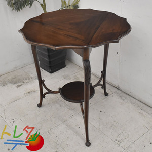 アンティーク　木製オケージョナルテーブル　W585-700　2022101202