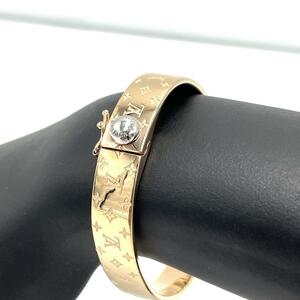 No.111 人気商品☆【美品】LOUISVUITTON ルイヴィトン ブレスレット カフナノグラム バングル ブレスレット M00254 M レディース