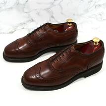 新品同様◎【Allen Edmonds】アレンエドモンズ ウイングチップ US6.5E 24.5cm前後 ブラウン ビジネスシューズ メンズ 革靴_画像3