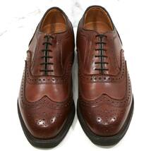 新品同様◎【Allen Edmonds】アレンエドモンズ ウイングチップ US6.5E 24.5cm前後 ブラウン ビジネスシューズ メンズ 革靴_画像10