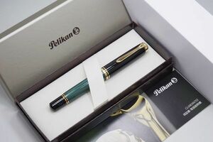 [ new goods ] pelican M800 green green .F new trunk axis Hsu be lane fountain pen genuine article guarantee 