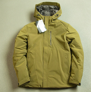 NFY366-XL 緑ダウンジャケット ダウン90％ 発熱裏生地 マウンテンパー 防風防寒 マウンテンジャケット アウトドアウェア 高品質 