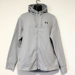 UNDER ARMOUR/アンダーアーマー☆スウェット/パーカー☆ジップ/ワンポイント/ジャケット/ジャージ/グレー/大きめサイズ/XL