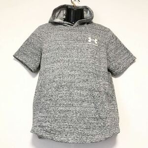 美品☆UNDER ARMOUR/アンダーアーマー☆半袖☆スウェット/パーカー☆ジャケット/ジャージ/グレー/M