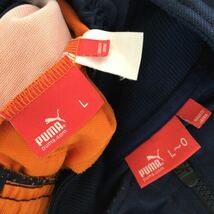 PUMA/プーマ☆セットアップジャージ/上下セット☆ネイビー×オレンジ/L_画像9