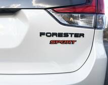 ST-122 スバル フォレスター SUBARU FORESTERマットブラック エンブレム 3M両面テープ付き_画像3