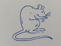 ねずみさん　ネズミ　デグーマウス　鼠　小動物　ペット　フランス　アンティーク　スタンプ　ヴィンテージ　ハンコ　アニマル　レトロ　耳_画像4