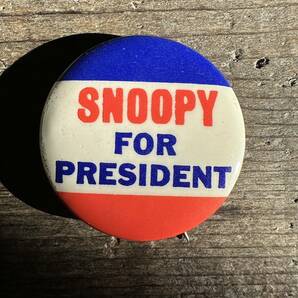 60s ~ SNOOPY FOR PRESIDENT ビンテージバッジの画像1