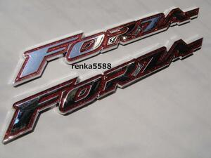 フォルツァ FORZA MF06 MF08 メッキ レッド エンブレム セット