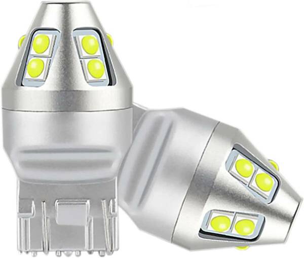 『送料無料』T20 LED ダブル (シングルにコンパチ適用)（W21W T20 7440 7443 ）ブレーキランプ ホワイト 6000 2個　Ho　白　ライト　バルブ