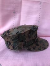 YK-2637 ※難あり 中古品 ミリタリー系 COVER GARRISON MARPAT MARINE サイズ small 頭周り約52cm 米軍 海兵隊 放出品 キャップ 帽子 USMC_画像6