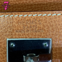 【中古 美品】HERMES エルメス ケリー32 外縫い 2WAYバッグ □G アルデンヌ ブラウン シルバー金具 ハンドバッグ レディース_画像6