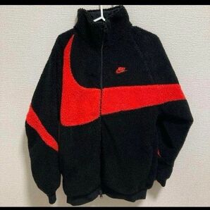 NIKE リバーシブル ボア ジャケット BIG SWOOSH JACKET ブラック BOA フリース