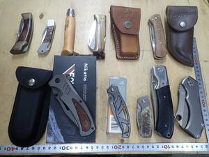 『H14E』フォールディングナイフ 10本（10点）まとめてセット Raccoon/opinel/browning/ic cut/gerber/crkt/他