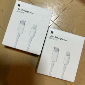 純正　未開封品 Apple Lightning -USB-Cケーブル 1m 2箱セット