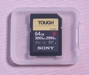 中古 SONY TOUGH SF-G64T 64GB R:300MB/s W:299MB/s SDカード SDXC V90 UHS-II U3 送料無料