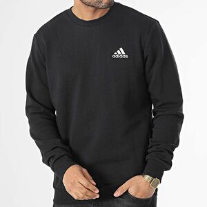 ★アディダス ADIDAS 新品 メンズ 暖かい 裏フリース シンプル カジュアル 長袖 スウェット トレーナー 黒 M[GV5295-M] 二 壱★QWER★