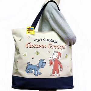 *.... George Curious George новый товар застежка-молния имеется вдоволь входить . большая сумка BAG портфель сумка сумка [GEORGEIV1N] один шесть *QWER*