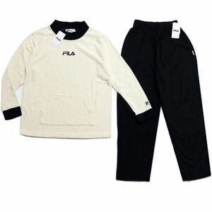 ★フィラ FILA 新品 レディース 暖かい 両面フリース 長袖 シャツ パンツ 上下セット SET スーツ XL [SET423606GA-13-LL]一 五 参★QWER