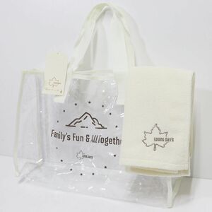 ★ロゴス LOGOS DAYS アウトドア 新品 キャンプ サウナ ビニール バッグ パイル フェイス タオル 2点セット[SET333710AL1-10]一 六 ★QWER