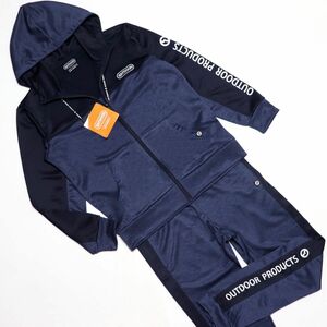 ★アウトドア OUTDOOR 新品 メンズ トレーニング ジャケット パンツ 上下セット SET スーツ 紺 Lサイズ[SETX0360EAA-67-L]一 五 弐★QWER