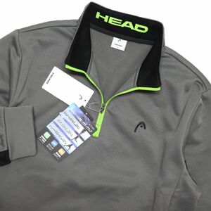 ★ヘッド ゴルフ HEAD GOLF 新品 メンズ 保温 裏起毛 ハーフジップ 長袖 シャツ ジャケット 灰 L [1234081C2H-10-L] 一 二 弐★QWER★