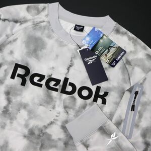 ★リーボック REEBOK 新品 メンズ 裏起毛 暖かい 機能性抜群 トレーナー ジャケット ポケット付 灰 迷彩 XL[X6360RR-N3-LL]二 参★QWER