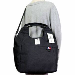 * Le Coq le coq sportif новый товар карман много 2WAY тренировочный сумка на плечо большая сумка сумка BAG чёрный [36231-001] один шесть *QWER#