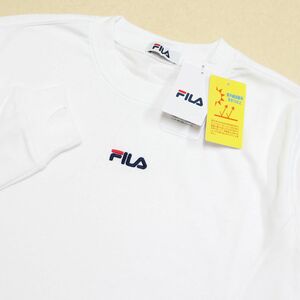 ★フィラ FILA 新品 メンズ カジュアル フロントロゴ クルーネック スウェット トレーナー 白 XLサイズ [440343G-WT-LL] 一 三 参★QWER