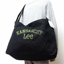 ★リー Lee 新品 長さ調整可能 ななめ掛け シンプル コットン ショルダー バッグ 鞄 かばん BAG 黒 ブラック [0421458-BK]一 六★QWER★_画像1