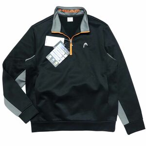 ★ヘッド ゴルフ HEAD GOLF 新品 メンズ 保温 裏起毛 ハーフジップ 長袖 シャツ ジャケット 黒 M [1234081C2H-17-M] 一 二 壱★QWER★