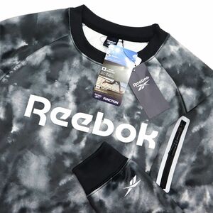 ★リーボック REEBOK 新品 メンズ 裏起毛 暖かい 機能性抜群 トレーナー ジャケット ポケット付 黒 迷彩 XL[X6360RR-N9-LL]二 参★QWER