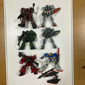 ガンダム6体セット ①ガンダム②ガンダムG-3③Zガンダム④シャア専用ザクⅡ⑤ザクⅠ⑥高機動型ザク(ジョニーライデン専用)