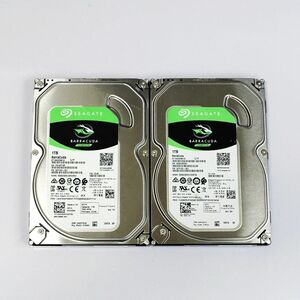 SEAGATE/BARRACUDA 1TB HDD x2 2台セット 2TB 正常 3.5インチ ST1000DM010