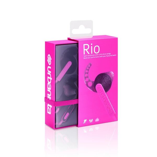 Urbanista Rio アーバニスタ RIO(リオ)シリコンウィング スポーツイヤホン ピンク イヤホン 有線