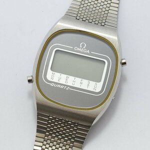 1円 不動品 腕時計 オメガ OMEGA デジタル クォーツ メンズ グレー 同梱不可