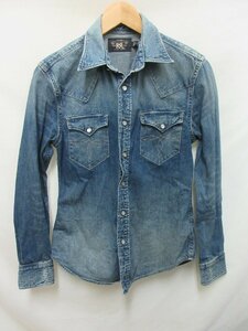 1000円～RRL ダブルアールエル デニム ウエスタン シャツ サイズ2